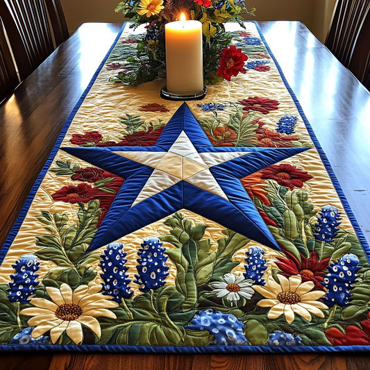 Wildflower Texas Quilted Table Runner NCU0VL2182