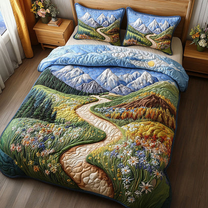Wildflower Trail 3-Piece Quilted Bedding Set NCU0NT5643