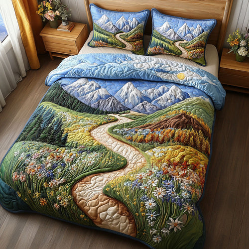 Wildflower Trail 3-Piece Quilted Bedding Set NCU0NT5643
