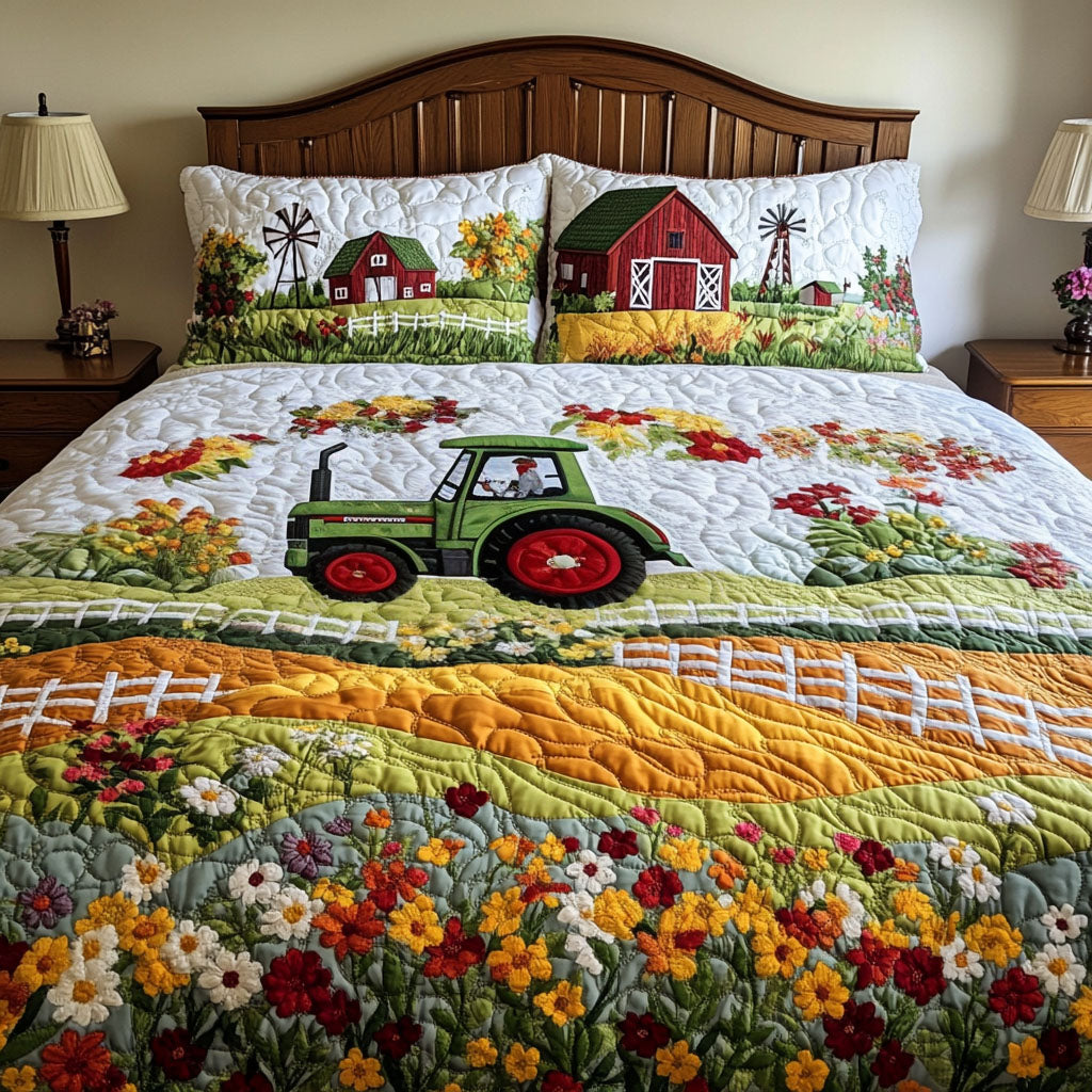 Wildflower Valley 3-Piece Quilted Bedding Set NCU0PT6573