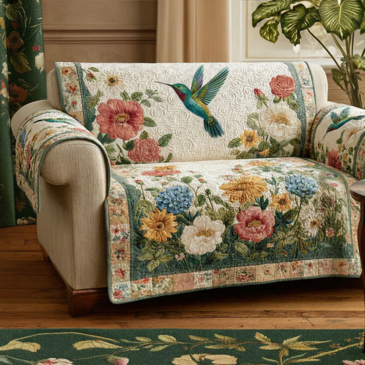 Wildflower Wings Quilted Sofa Cover NCU0PT11477