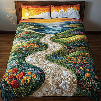 Wildflower Wonderland 3-Piece Quilted Bedding Set NCU0PT4295