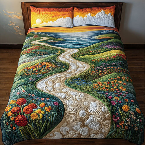 Wildflower Wonderland 3-Piece Quilted Bedding Set NCU0PT4295