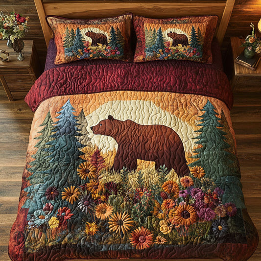 Wildflower Woods 3-Piece Quilted Bedding Set NCU0PT8402