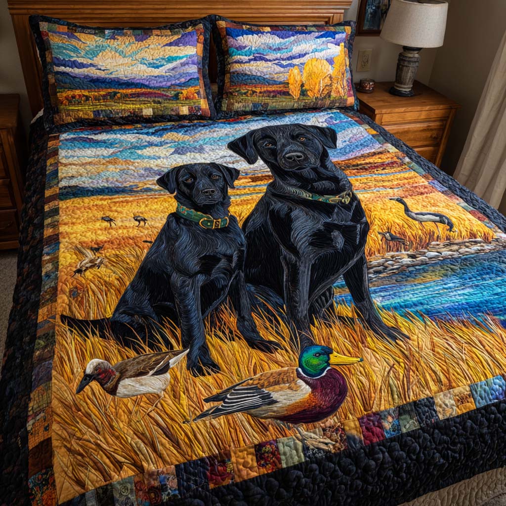 Wildfowl Lab 3-Piece Quilted Bedding Set NCU0NT11515