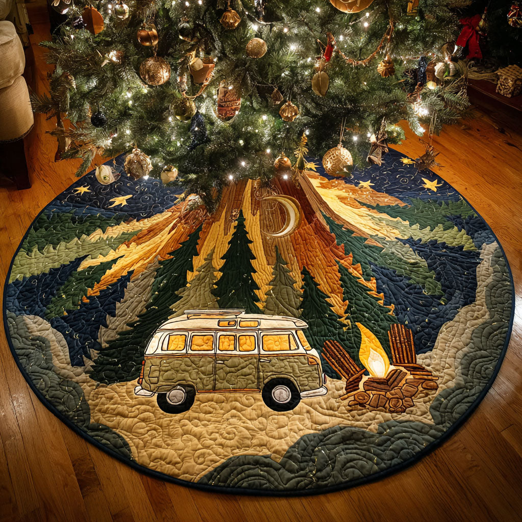Wildwood Journey Christmas Quilted Tree Skirt NCU0TV1343