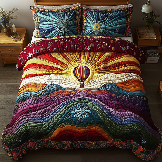 Windborne Adventure 3-Piece Quilted Bedding Set NCU0DK4530