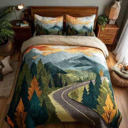 Winding Road 3-Piece Quilted Bedding Set NCU0TV553