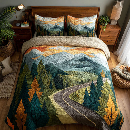 Winding Road 3-Piece Quilted Bedding Set NCU0TV553