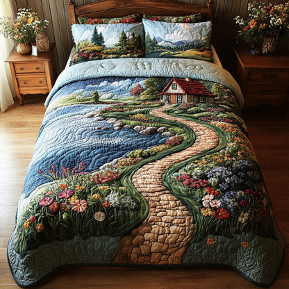 Winding Serenity 3-Piece Quilted Bedding Set NCU0PT4296