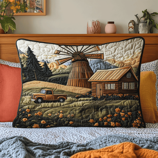 Windmill Serenity Quilted Bedding Pillow Case NCU0DV5331