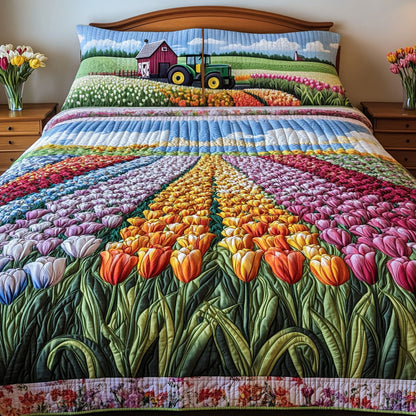Windmill Fields 3-Piece Quilted Bedding Set NCU0NT6638