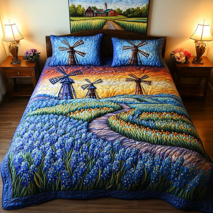 Bluebonnet 3-Piece Quilted Bedding Set NCU0VT148