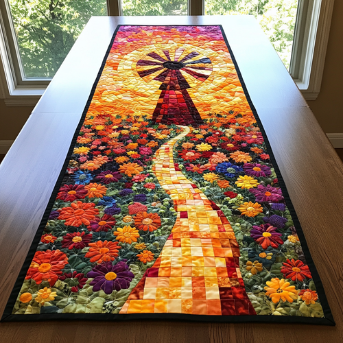 Windmill Wonder Quilted Table Runner NCU0DK5918