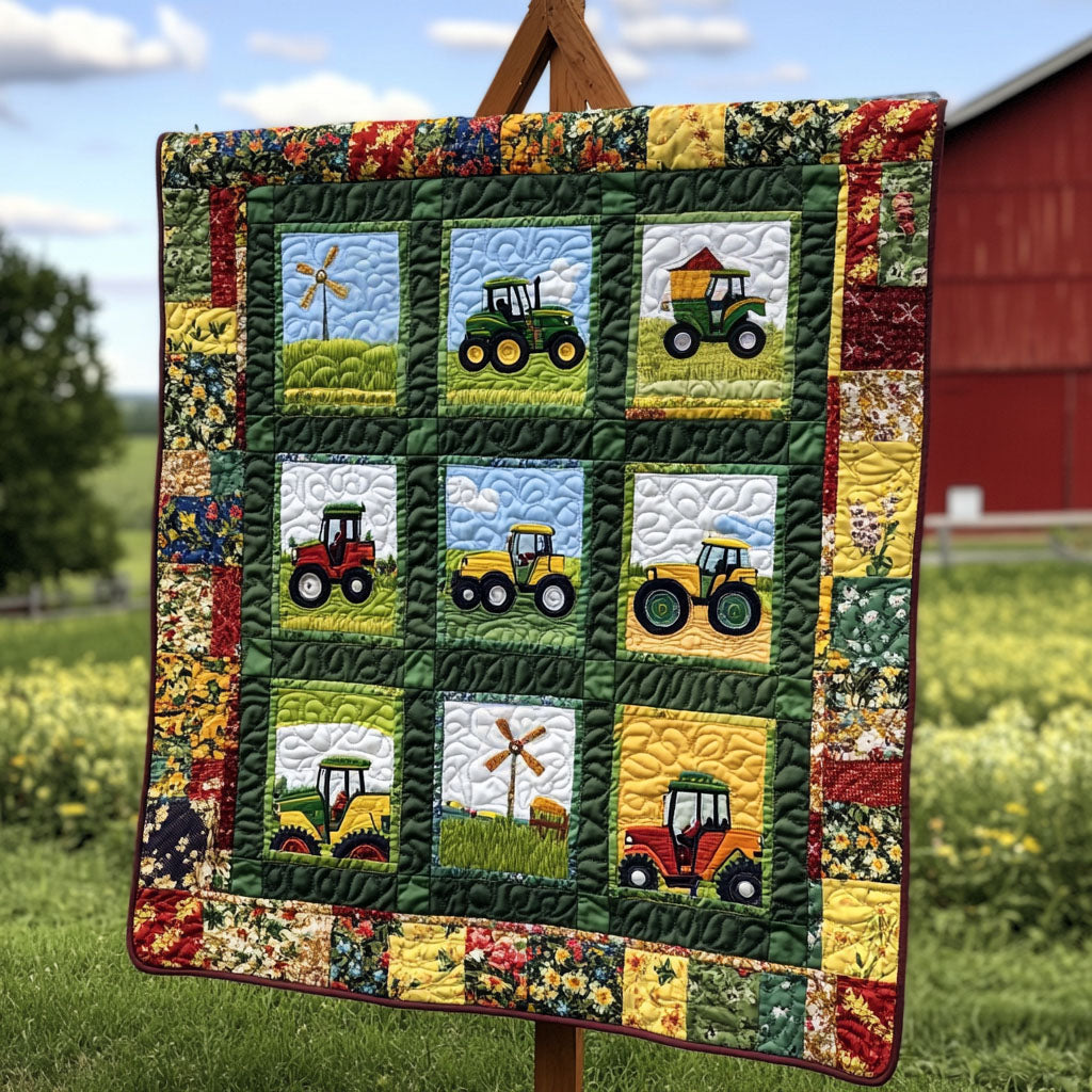 Windmill in the Field Quilted Blanket NCU0PT5675