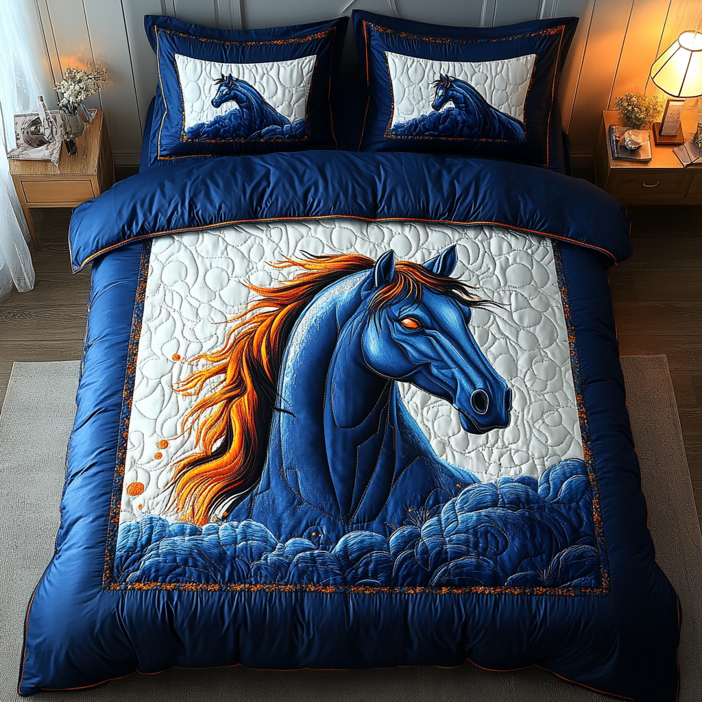 Vintage Ride 3-Piece Quilted Bedding Set NCU0NVH438