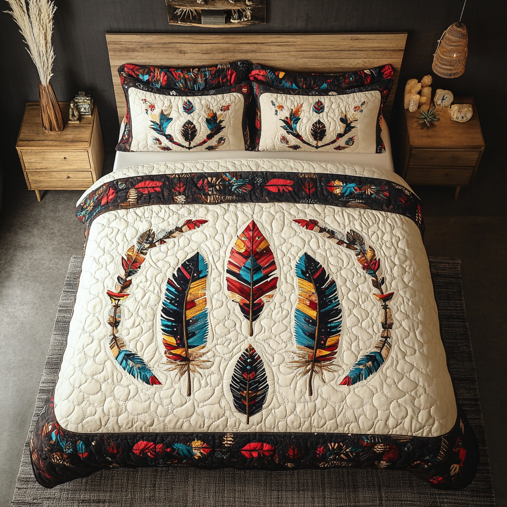 Winds of the West 3-Piece Quilted Bedding Set NCU0DK3039