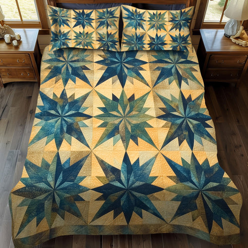 Windstar Pattern 3-Piece Quilted Bedding Set NCU0PT6854