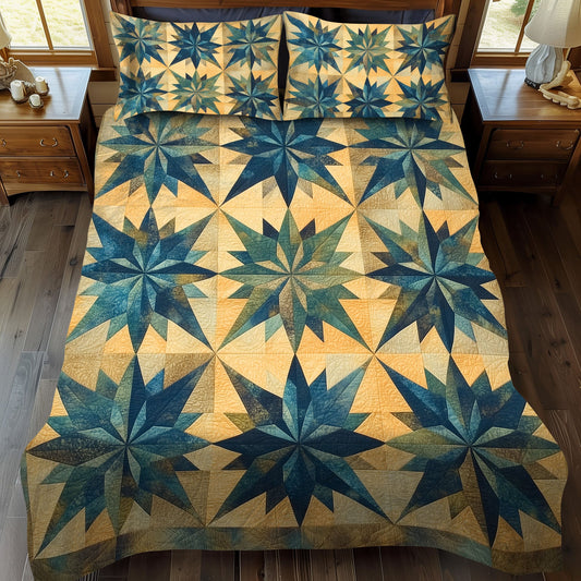 Windstar Pattern 3-Piece Quilted Bedding Set NCU0PT6854