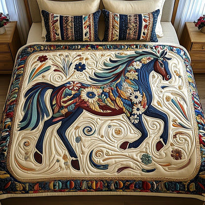 Windswept Mane 3-Piece Quilted Bedding Set NCU0NT2705