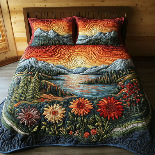 Windswept Orchard 3-Piece Quilted Bedding Set NCU0PT7762
