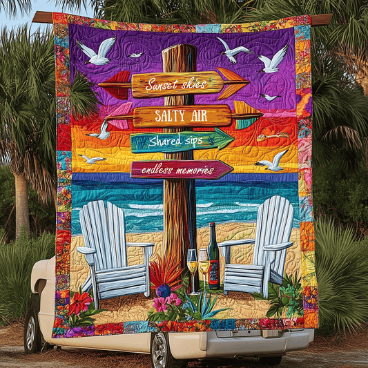 Wine by Waves Quilted Blanket NCU0TH2677