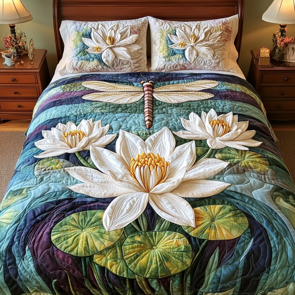 Winged Beauty 3-Piece Quilted Bedding Set NCU0VH3981