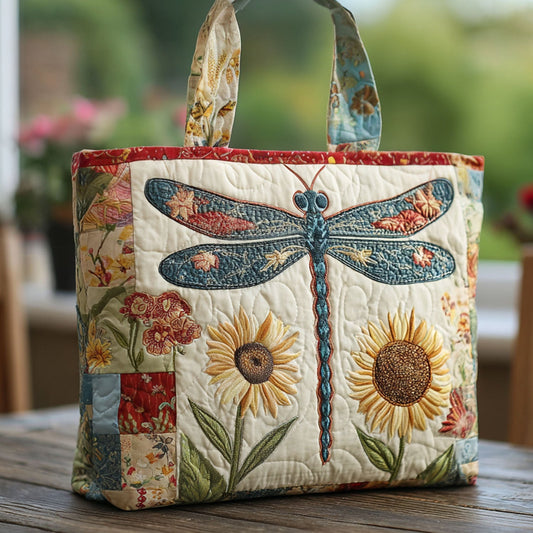 Winged Bloom Quilted Tote Bag NCU0PT8439