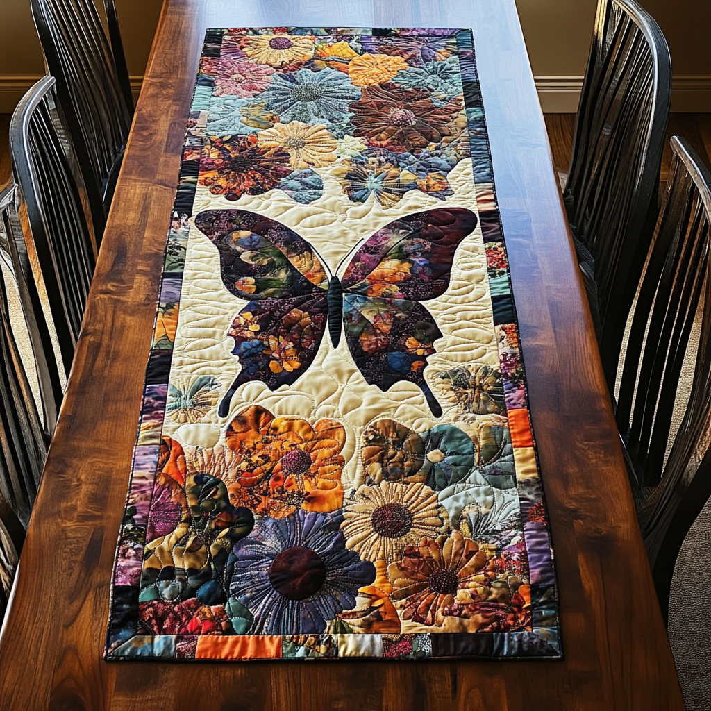 Winged Elegance Quilted Table Runner NCU0DK4507