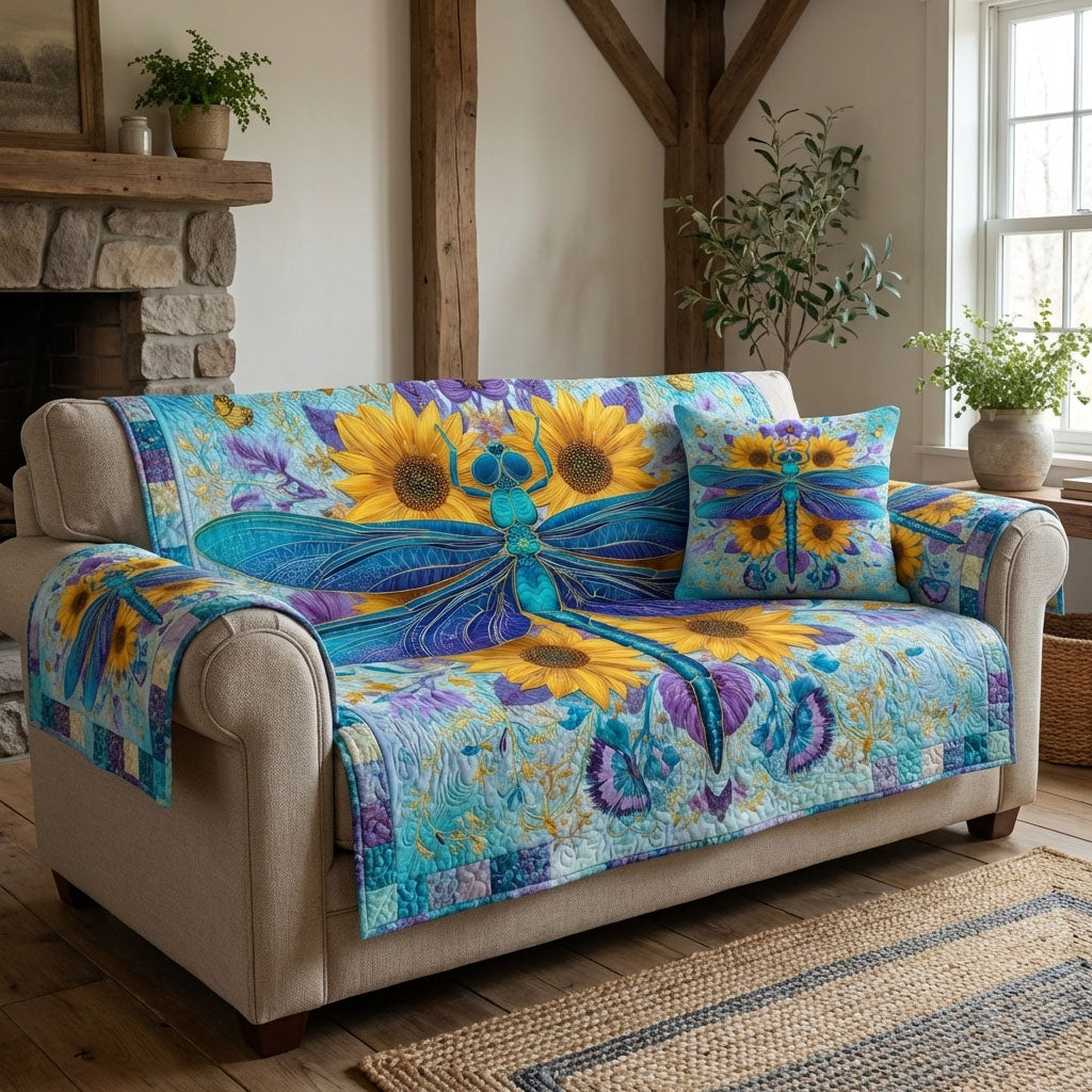 Winged Garden Quilted Sofa Cover NCU0DK12242