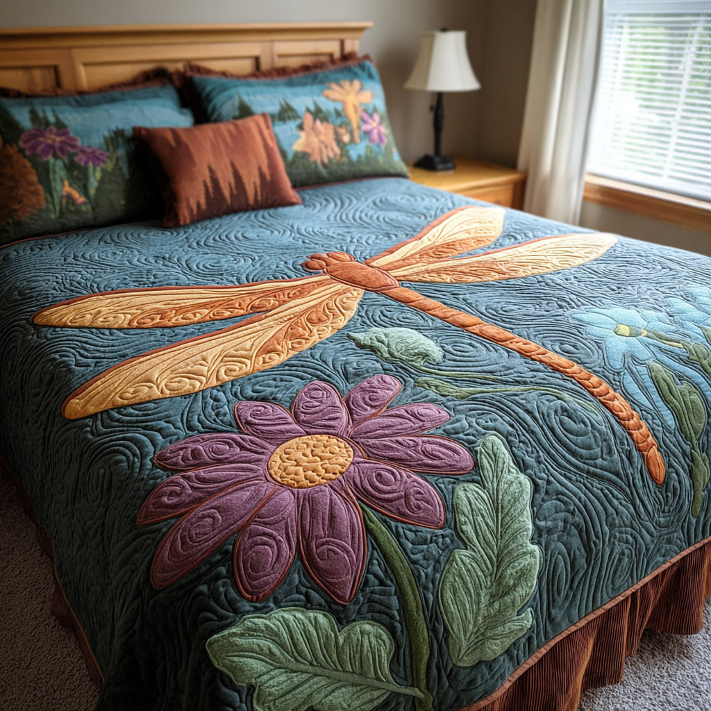 Winged Harmony 3-Piece Quilted Bedding Set NCU0DV8680