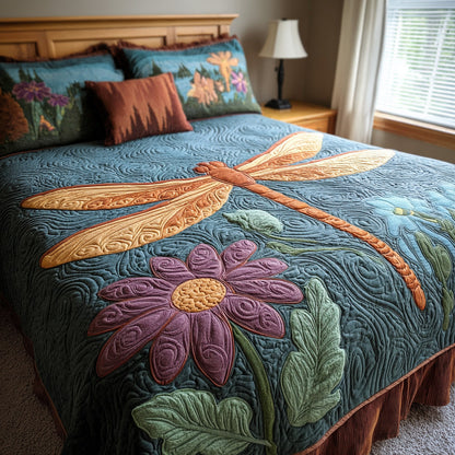 Winged Harmony 3-Piece Quilted Bedding Set NCU0DV8680