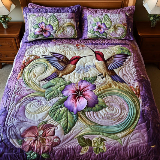 Winged Harmony 3-Piece Quilted Bedding Set NCU0NT2745