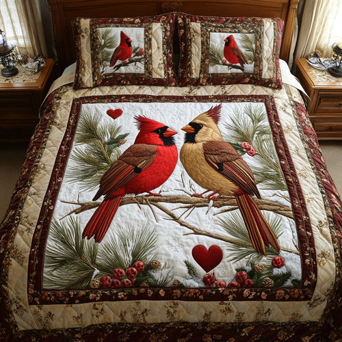 Winged Love 3-Piece Quilted Bedding Set NCU0NT2729