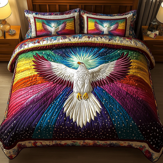 Winged Majesty 3-Piece Quilted Bedding Set NCU0DK4058
