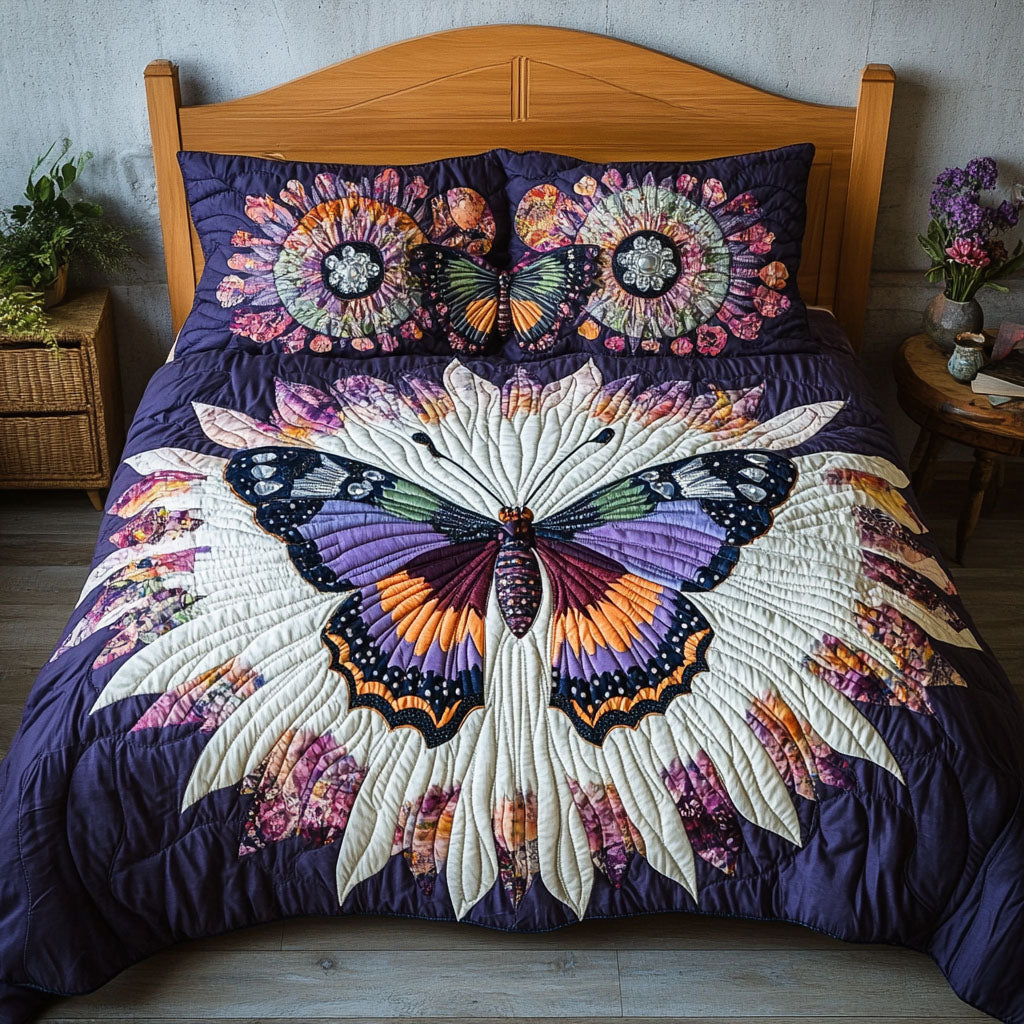 Winged Paradise 3-Piece Quilted Bedding Set NCU0PT3490