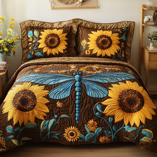 Winged Romance 3-Piece Quilted Bedding Set NCU0VL1938