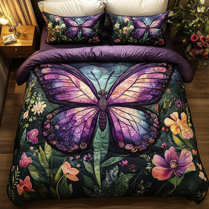 Winged Whimsy 3-Piece Quilted Bedding Set NCU0DV3181