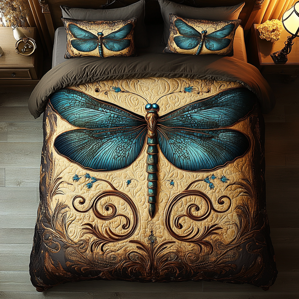 Winged Whisper Quilted Bedding Set NCU0DV2814