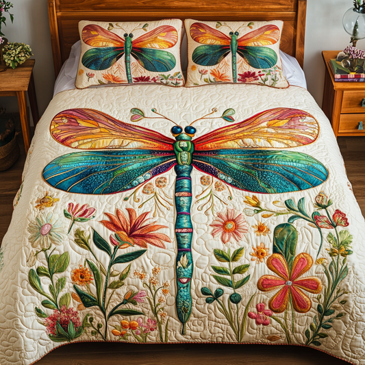 Winged Wonder 3-Piece Quilted Bedding Set NCU0VH1181