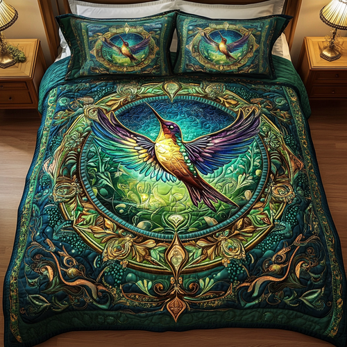 Winged Wonder 3-Piece Quilted Bedding Set NCU0VH1216