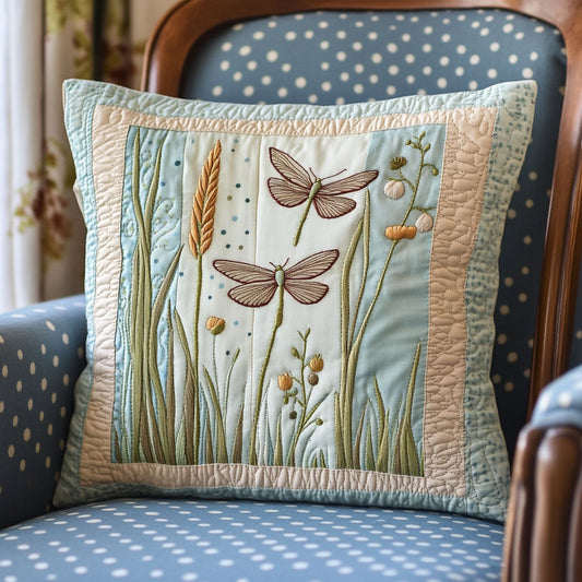 Wings Among the Flowers Quilted Pillow Case NCU0PT6660