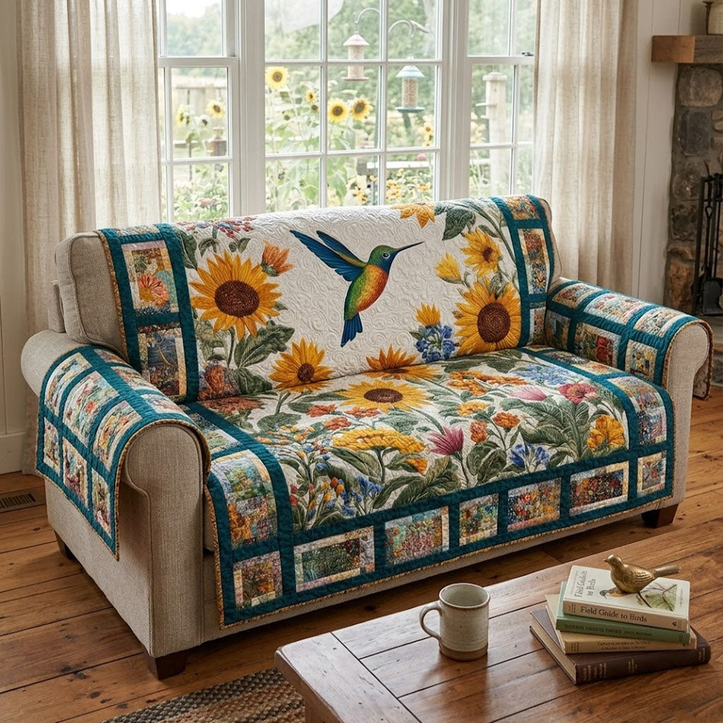 Wings Over the Meadow Quilted Sofa Cover NCU0PT11478