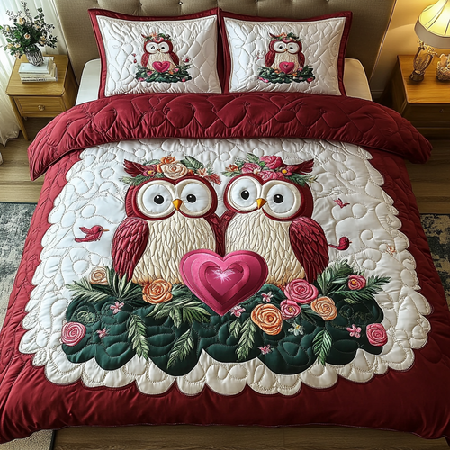 Wings of Affection 3-Piece Quilted Bedding Set NCU0DK3204