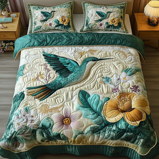 Wings of Beauty 3-Piece Quilted Bedding Set NCU0DV4653