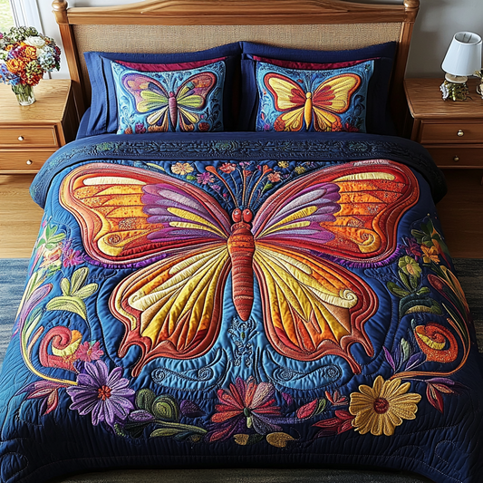 Wings of Elegance 3-Piece Quilted Bedding Set NCU0VH2835