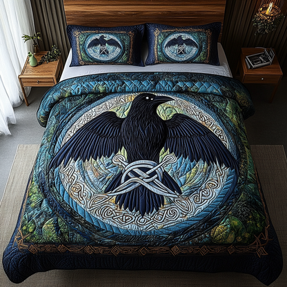 Wings of Fate 3-Piece Quilted Bedding Set NCU0DK4975