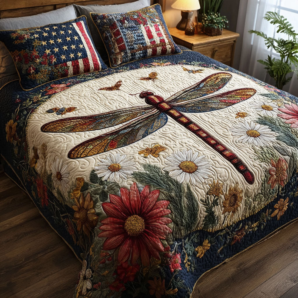 Wings of Freedom 3-Piece Quilted Bedding Set NCU0PT7679