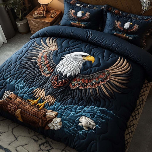 Wings of Freedom 3-Piece Quilted Bedding Set NCU0XD489