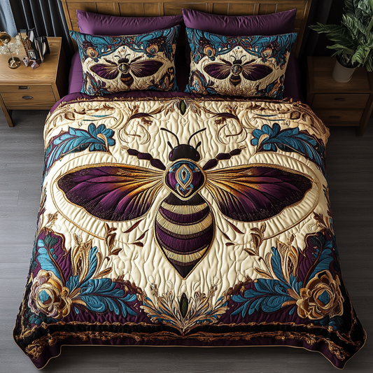 Wings of Gold 3-Piece Quilted Bedding Set NCU0DK3240